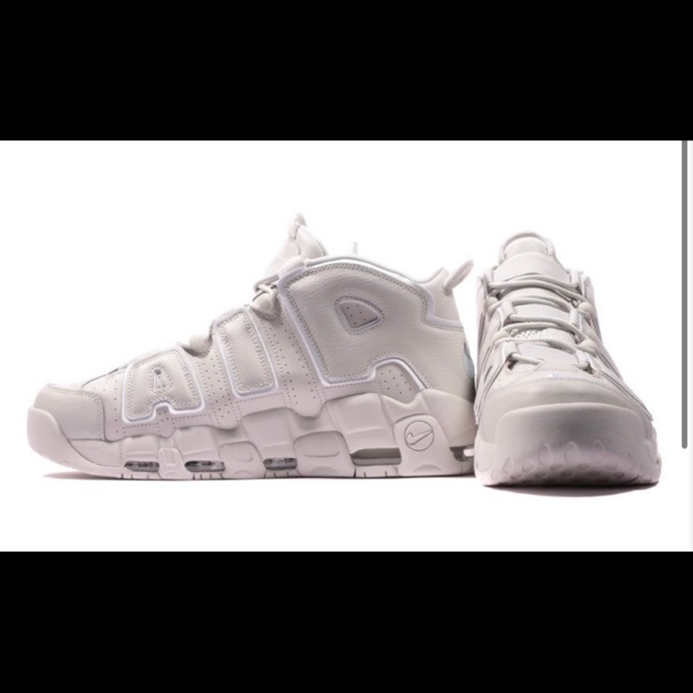 NIKE AIR UPTEMPO 'TRIPLE WHITE' SNEAKERS SZ 11.5